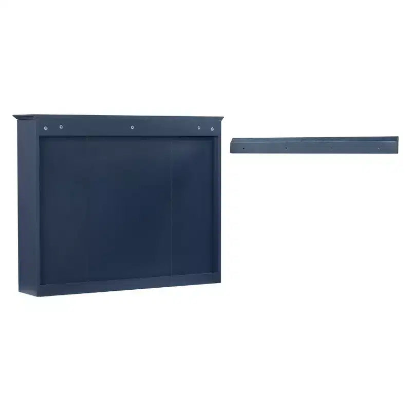 FAMYYT 35 in. W x 27.5 in. H Rectangular MDF Board Surface Mount Bathroom Medicine Cabinet with Mirror, Soft-Close Hinge