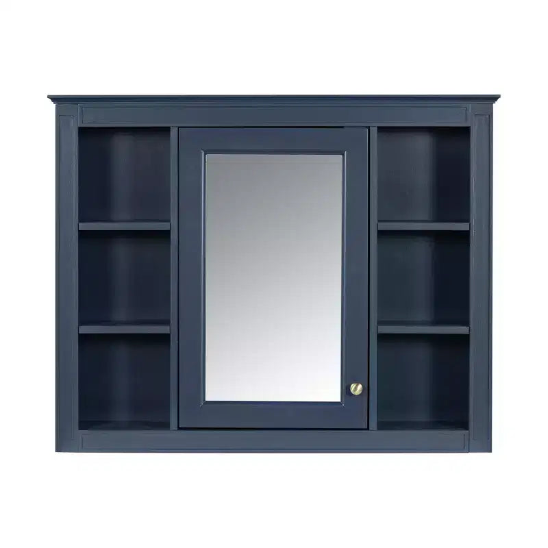 FAMYYT 35 in. W x 27.5 in. H Rectangular MDF Board Surface Mount Bathroom Medicine Cabinet with Mirror, Soft-Close Hinge