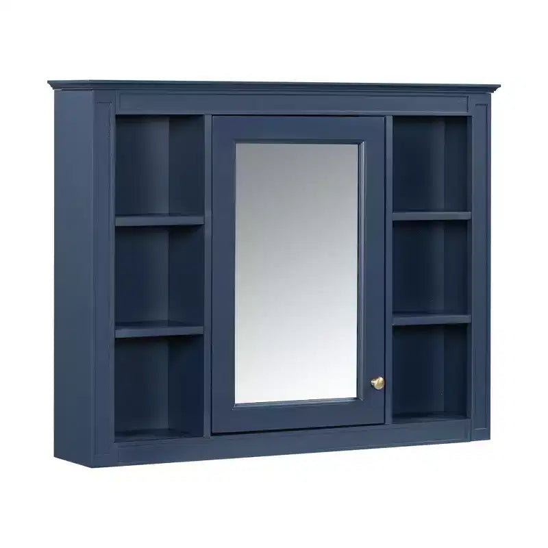 FAMYYT 35 in. W x 27.5 in. H Rectangular MDF Board Surface Mount Bathroom Medicine Cabinet with Mirror, Soft-Close Hinge
