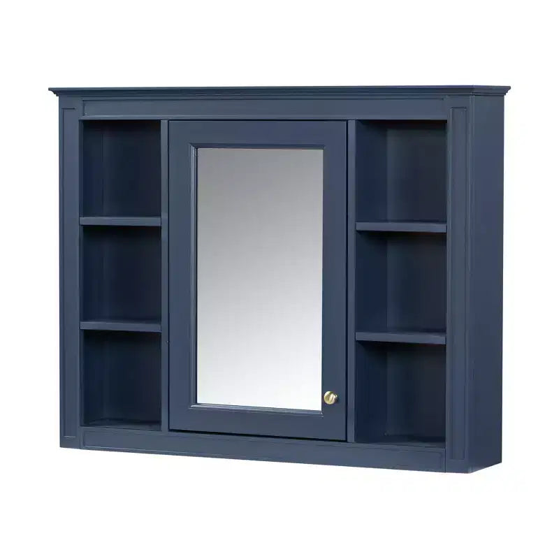 FAMYYT 35 in. W x 27.5 in. H Rectangular MDF Board Surface Mount Bathroom Medicine Cabinet with Mirror, Soft-Close Hinge