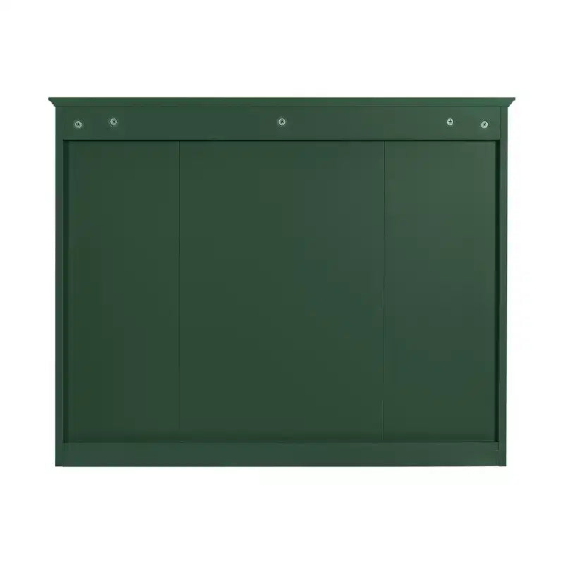 FAMYYT 35 in. W x 27.5 in. H Rectangular MDF Board Surface Mount Bathroom Medicine Cabinet with Mirror, Soft-Close Hinge