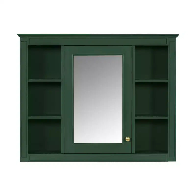 FAMYYT 35 in. W x 27.5 in. H Rectangular MDF Board Surface Mount Bathroom Medicine Cabinet with Mirror, Soft-Close Hinge