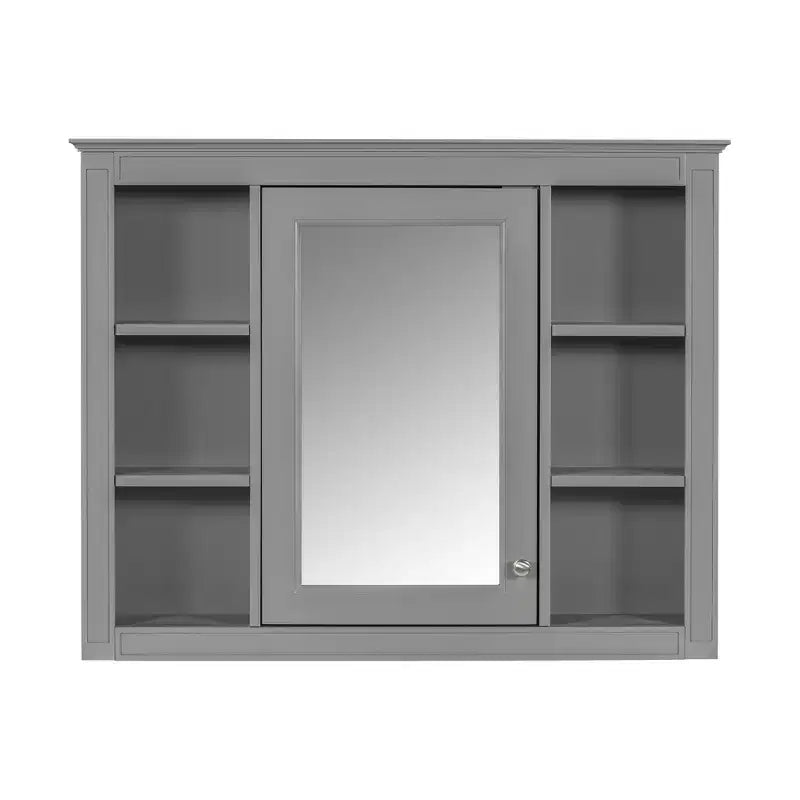 FAMYYT 35 in. W x 27.5 in. H Rectangular MDF Board Surface Mount Bathroom Medicine Cabinet with Mirror, Soft-Close Hinge