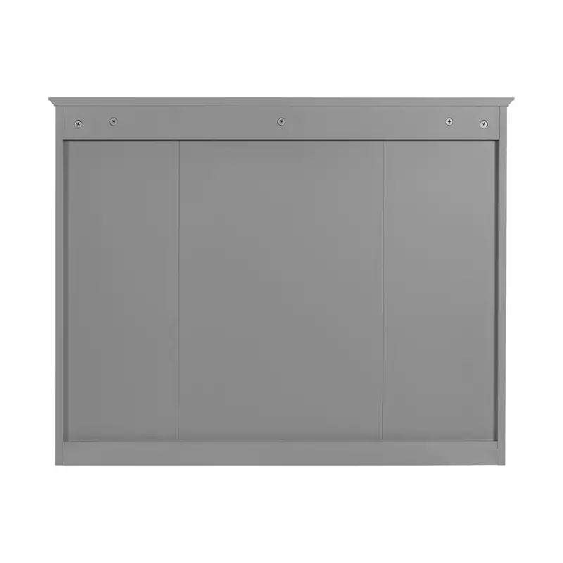 FAMYYT 35 in. W x 27.5 in. H Rectangular MDF Board Surface Mount Bathroom Medicine Cabinet with Mirror, Soft-Close Hinge