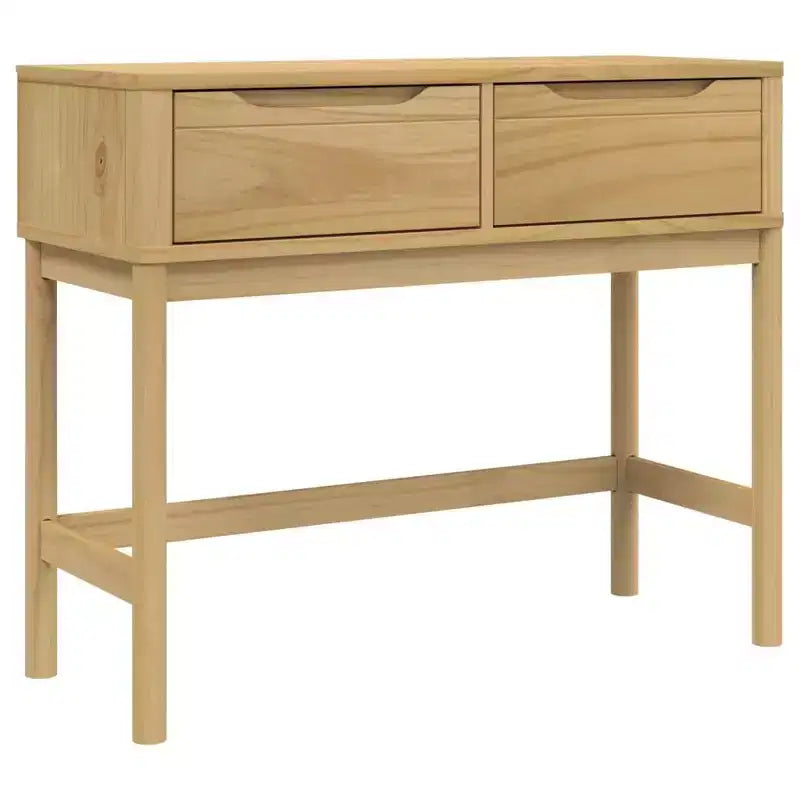 vidaXL Console Table Storage Living Room Hallway Furniture Solid Wood Pine