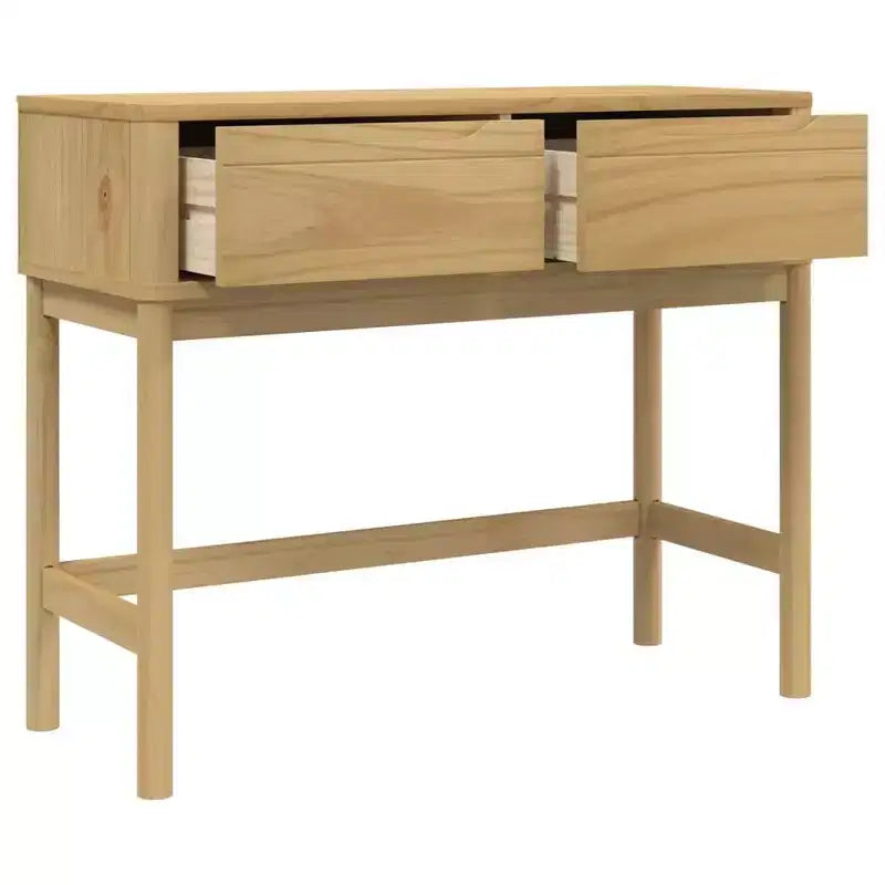 vidaXL Console Table Storage Living Room Hallway Furniture Solid Wood Pine