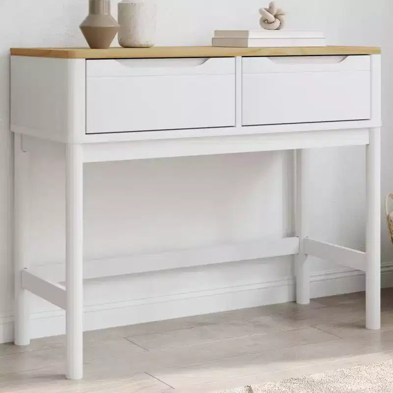 vidaXL Console Table Storage Living Room Hallway Furniture Solid Wood Pine