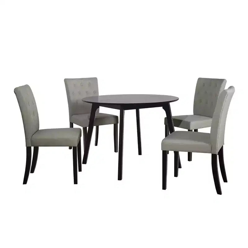 ChaletPosh 5 Pieces Dining Set with Linen Cover Dining Chair
