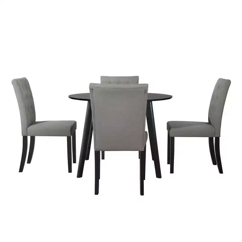 ChaletPosh 5 Pieces Dining Set with Linen Cover Dining Chair