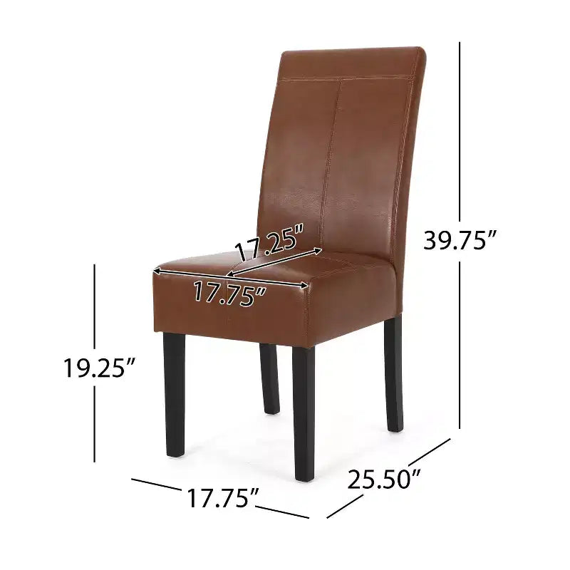 MAYEERTY Set of 2 Pertica KD Dining Chairs, Detachable Design Solid Frame, Dining Room