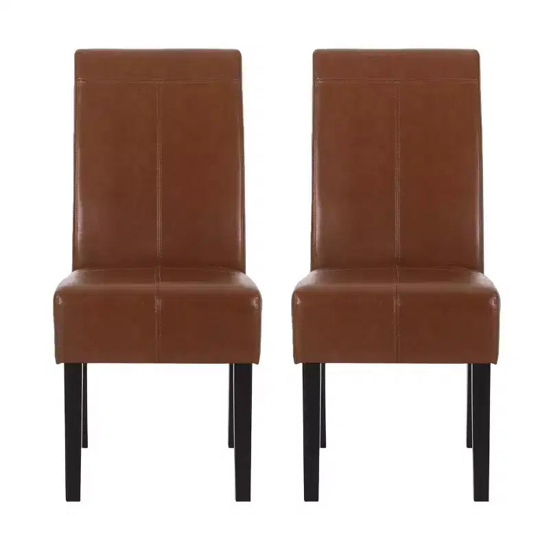 MAYEERTY Set of 2 Pertica KD Dining Chairs, Detachable Design Solid Frame, Dining Room