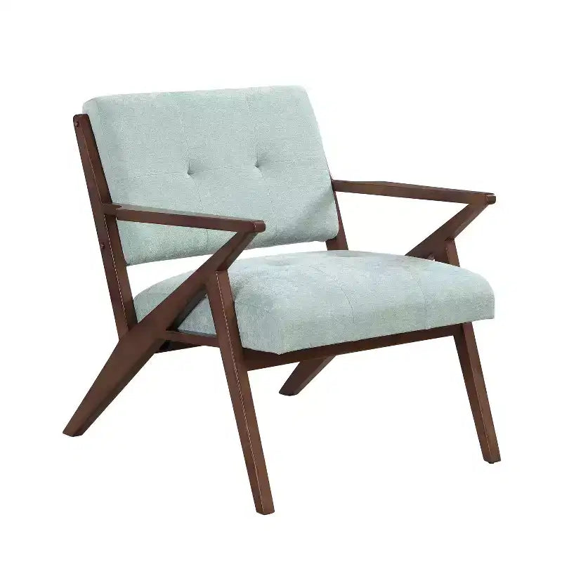 MAYEERTY 30 Mid-Century Modern Accent Chair, Plush Cushions Angled Arm Solid Wood Frame Ergonomic Design, Living Room Bedroom Office