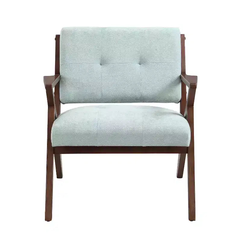 MAYEERTY 30 Mid-Century Modern Accent Chair, Plush Cushions Angled Arm Solid Wood Frame Ergonomic Design, Living Room Bedroom Office