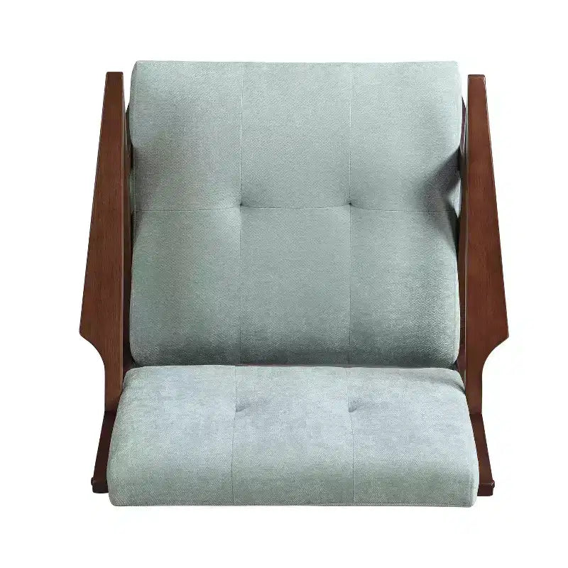 MAYEERTY 30 Mid-Century Modern Accent Chair, Plush Cushions Angled Arm Solid Wood Frame Ergonomic Design, Living Room Bedroom Office