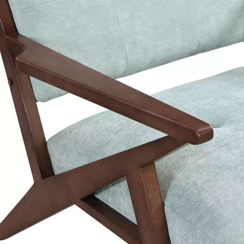 MAYEERTY 30 Mid-Century Modern Accent Chair, Plush Cushions Angled Arm Solid Wood Frame Ergonomic Design, Living Room Bedroom Office