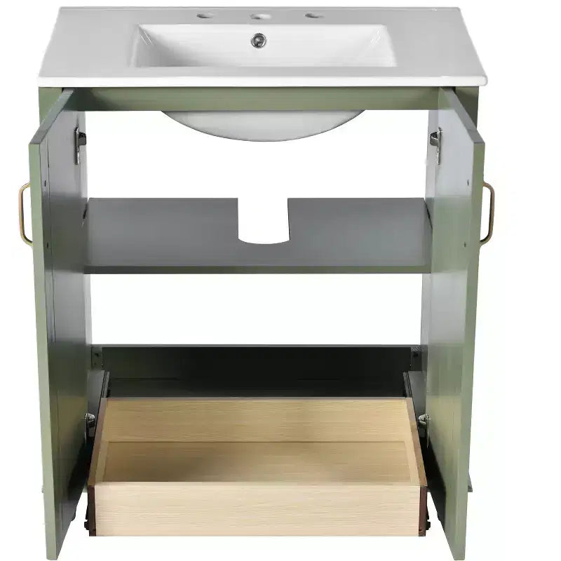 30 Bathroom Vanity with Sink, Bathroom Storage Cabinet with Drawers, Single Sink Bathroom Vanity