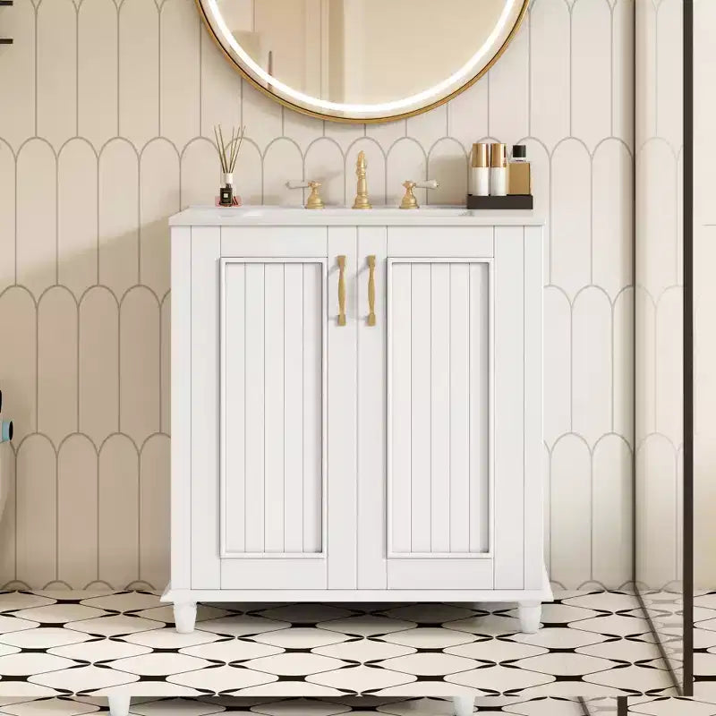 30 Bathroom Vanity with Sink, Bathroom Storage Cabinet with Drawers, Single Sink Bathroom Vanity