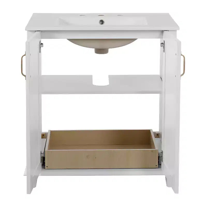 30 Bathroom Vanity with Sink, Bathroom Storage Cabinet with Drawers, Single Sink Bathroom Vanity
