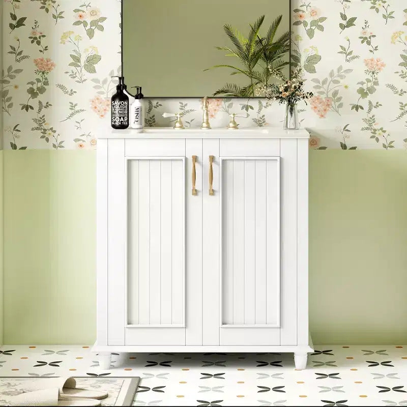 30 Bathroom Vanity with Sink, Bathroom Storage Cabinet with Drawers, Single Sink Bathroom Vanity