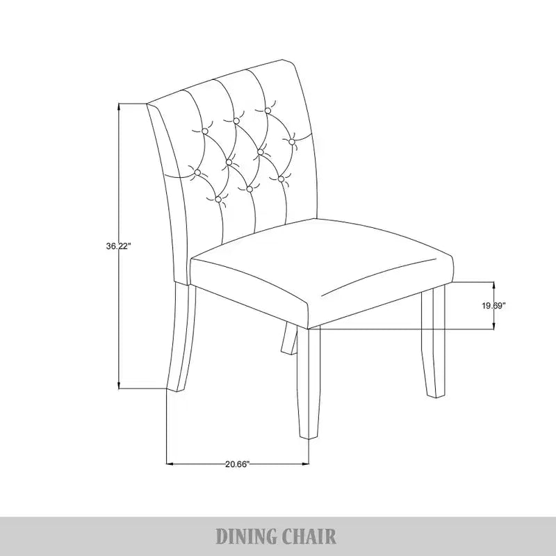 ChaletPosh 7 Pieces Dining Set with Linen Cover Dining Chair
