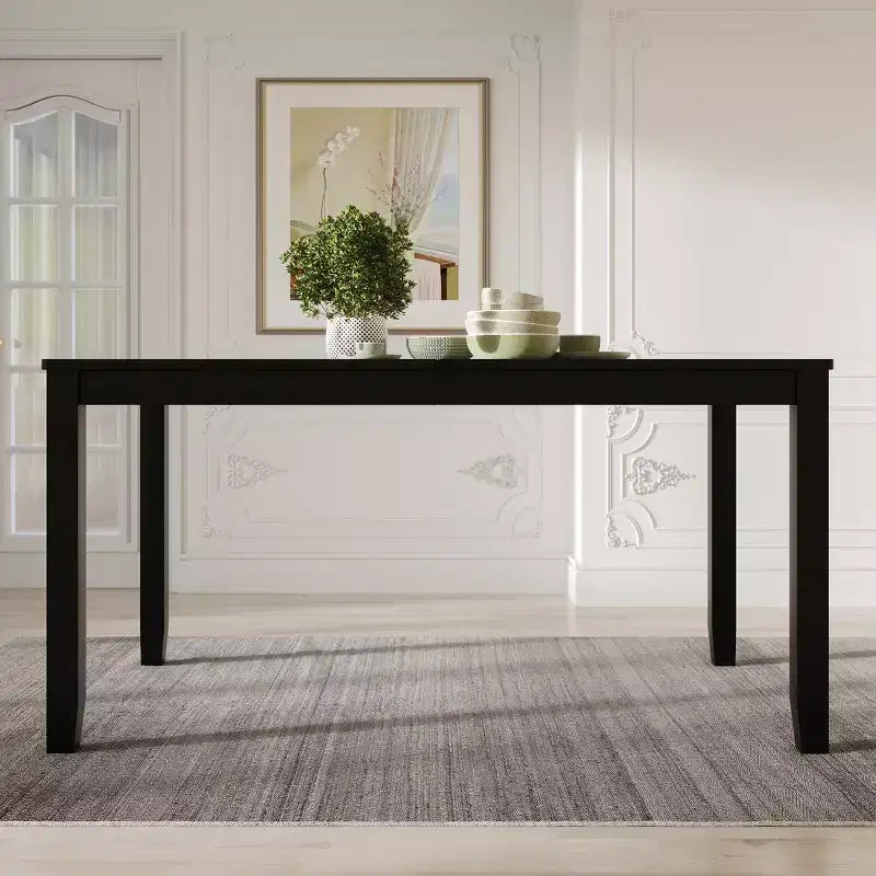 ChaletPosh 7 Pieces Dining Set with Linen Cover Dining Chair