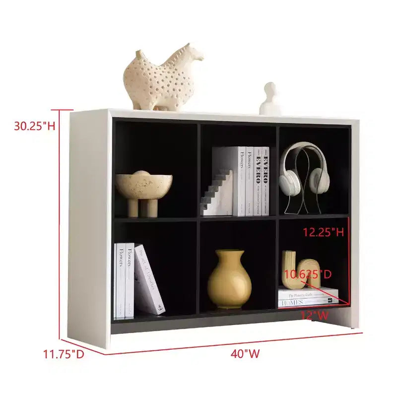 Kings Brand Furniture 6-Shelf Bookcase Contemporary Design