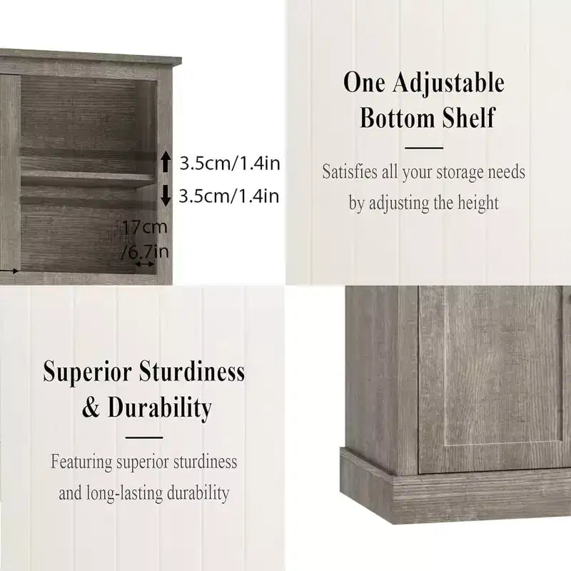 71 Kitchen Pantry Storage Cabinet, Wood Freestanding Buffet Cabinet w/Microwave Stand & 2 Drawers, Kitchen Hutch for Dining Living Room