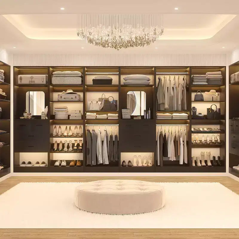 Besiost Closet System with Shoe Racks & Hanging Rods