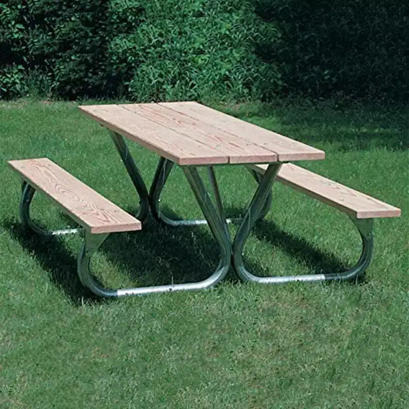 Pilot Rock 4 Pack 6'/8' Outdoor Steel Non Tip Picnic Table Leg Kits (Frame Only)