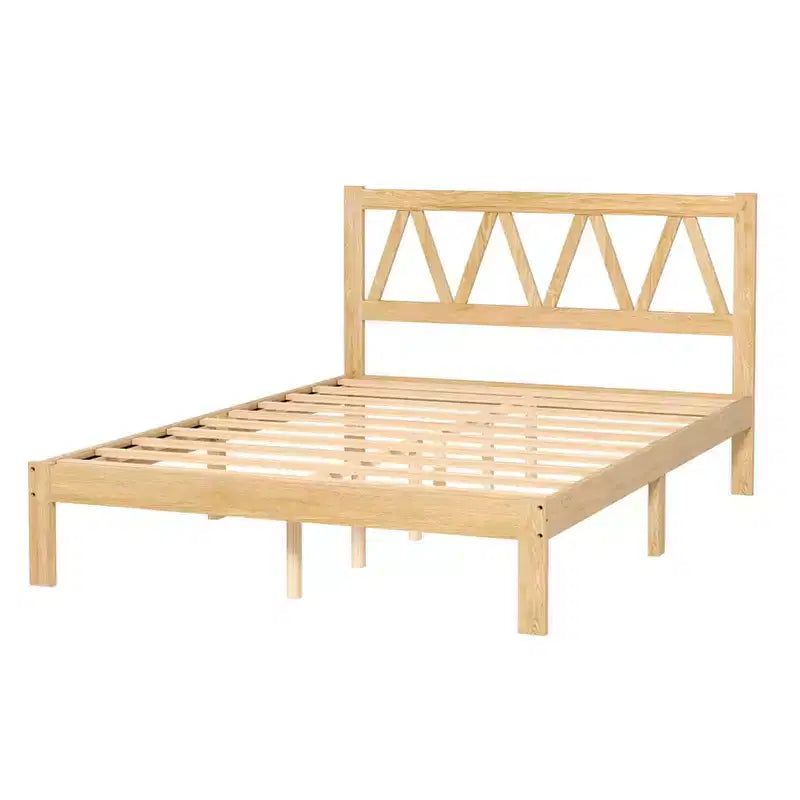 AEELLEEA Queen Size Bed Frame Strong Load Bearing Easy Assembly Minimalist Wood Platform Bed Frame for Home Bedroom