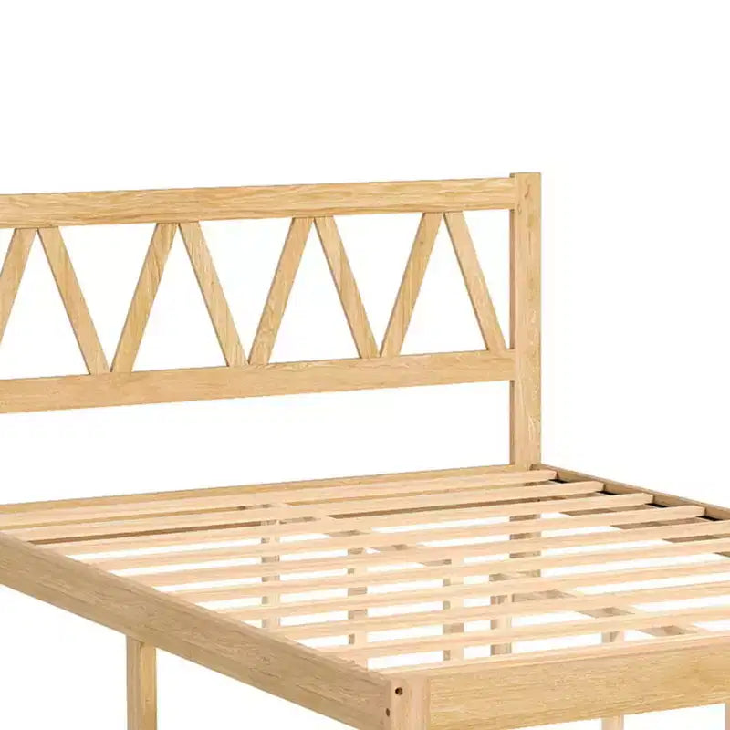 AEELLEEA Queen Size Bed Frame Strong Load Bearing Easy Assembly Minimalist Wood Platform Bed Frame for Home Bedroom