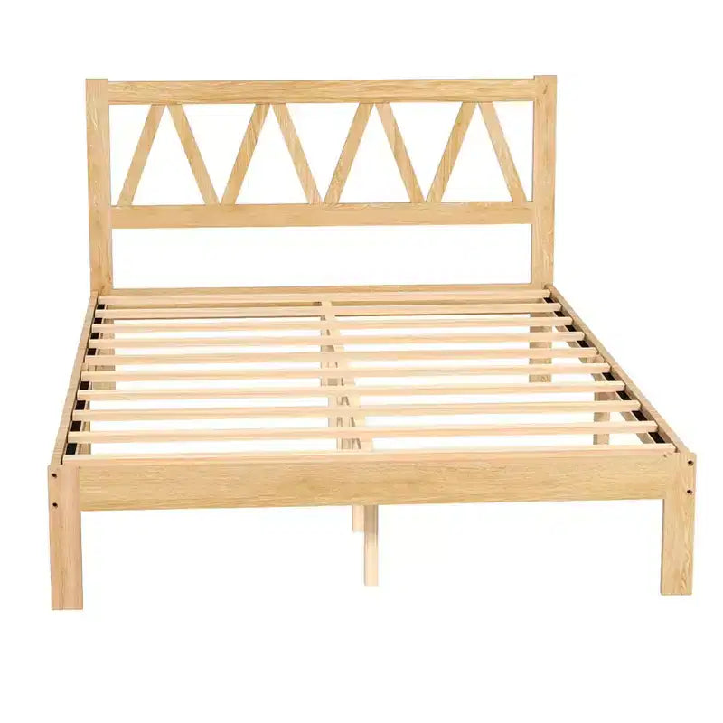 AEELLEEA Queen Size Bed Frame Strong Load Bearing Easy Assembly Minimalist Wood Platform Bed Frame for Home Bedroom
