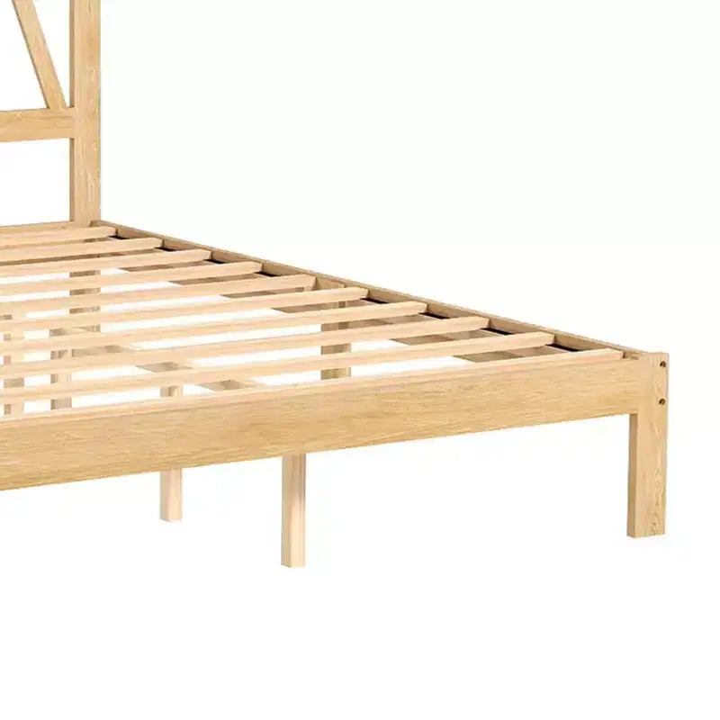 AEELLEEA Queen Size Bed Frame Strong Load Bearing Easy Assembly Minimalist Wood Platform Bed Frame for Home Bedroom