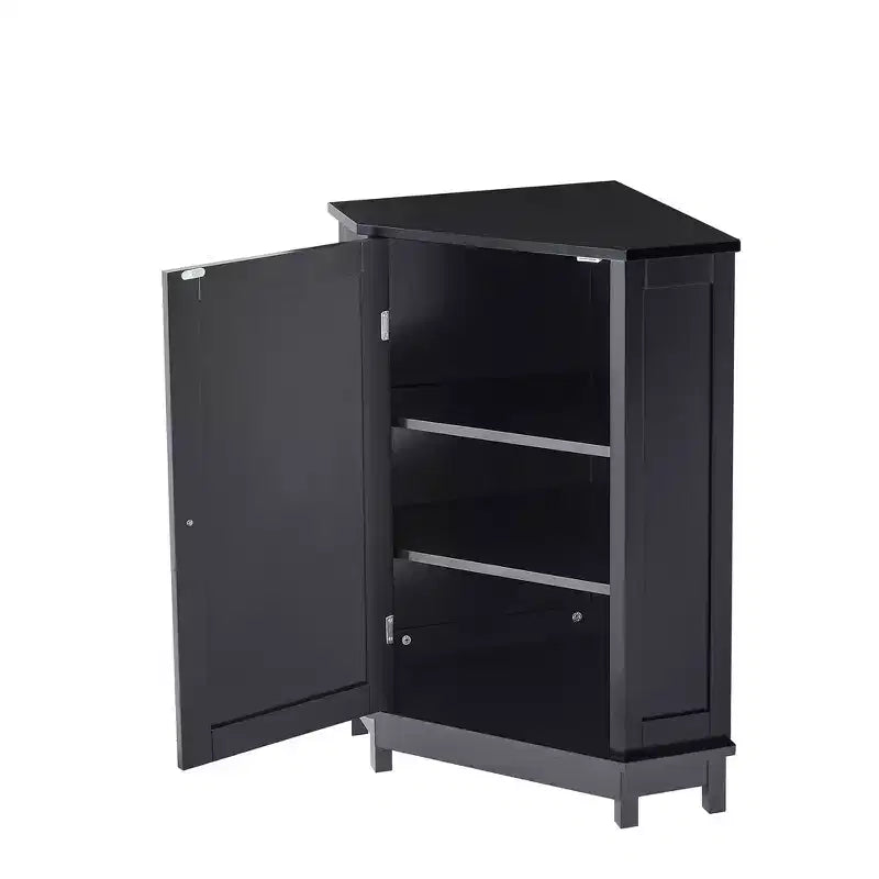 Whisen Modern Triangle Corner Bathroom Storage Cabinet with Adjustable Shelf