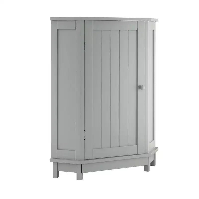 Whisen Modern Triangle Corner Bathroom Storage Cabinet with Adjustable Shelf