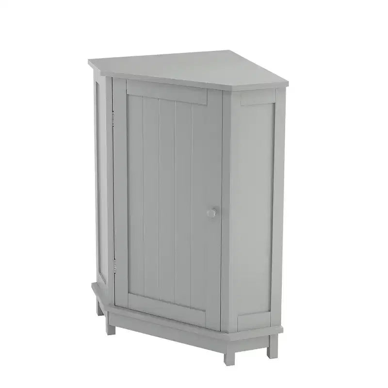 Whisen Modern Triangle Corner Bathroom Storage Cabinet with Adjustable Shelf