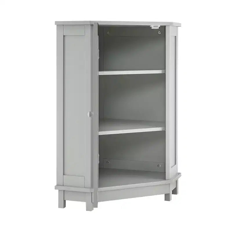 Whisen Modern Triangle Corner Bathroom Storage Cabinet with Adjustable Shelf