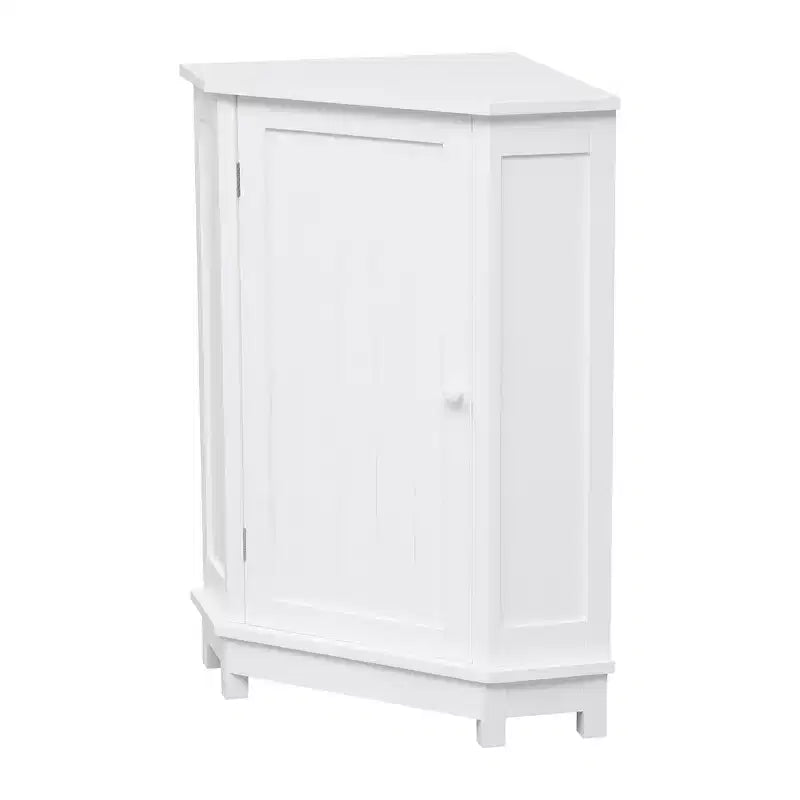 Whisen Modern Triangle Corner Bathroom Storage Cabinet with Adjustable Shelf