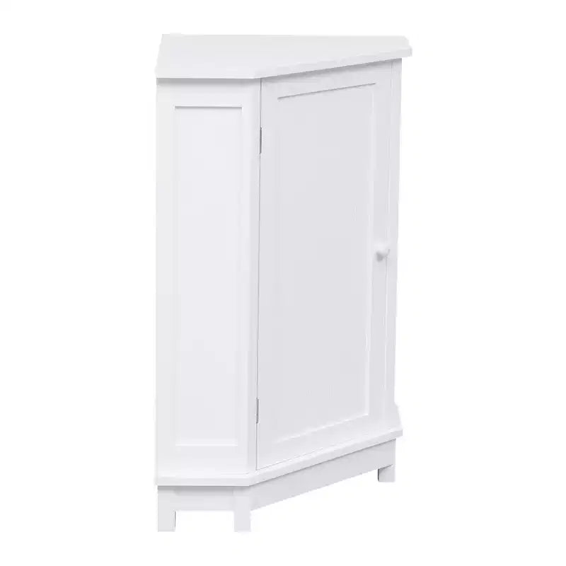 Whisen Modern Triangle Corner Bathroom Storage Cabinet with Adjustable Shelf