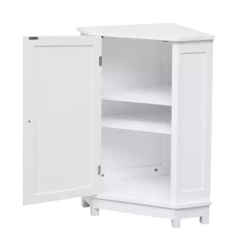 Whisen Modern Triangle Corner Bathroom Storage Cabinet with Adjustable Shelf
