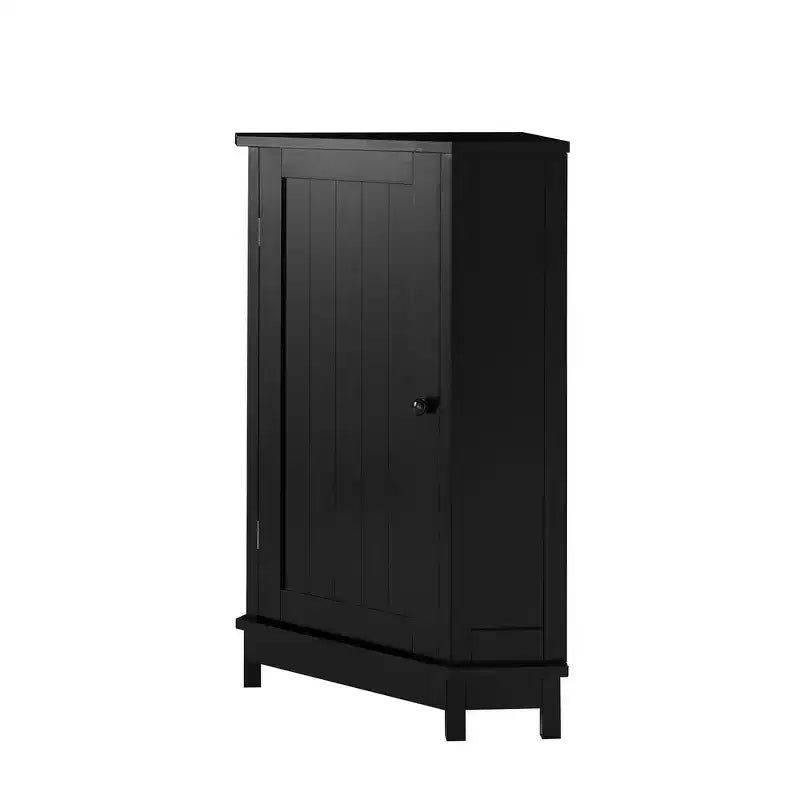 Whisen Modern Triangle Corner Bathroom Storage Cabinet with Adjustable Shelf