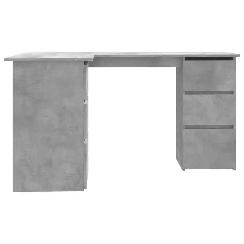 vidaXL Corner Desk Gray Engineered wood Compact Corner Desk