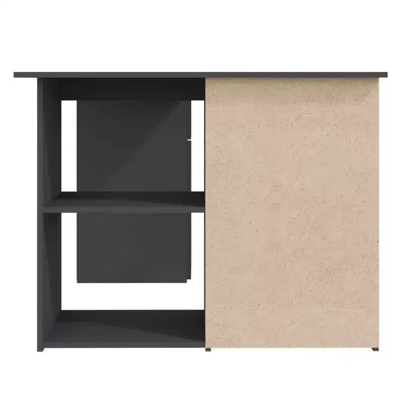 vidaXL Corner Desk Gray Engineered wood Compact Corner Desk