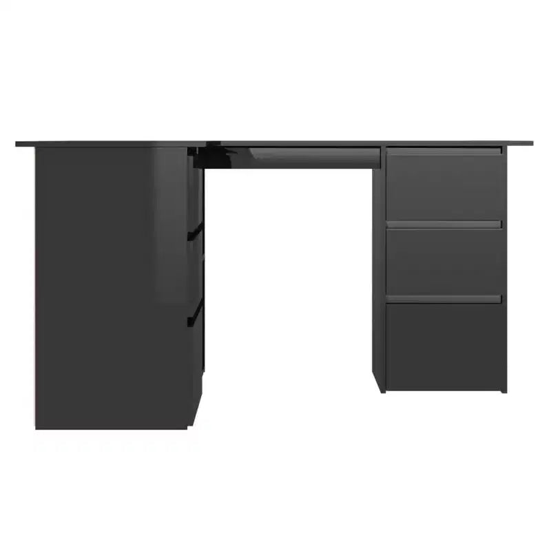 vidaXL Corner Desk Gray Engineered wood Compact Corner Desk