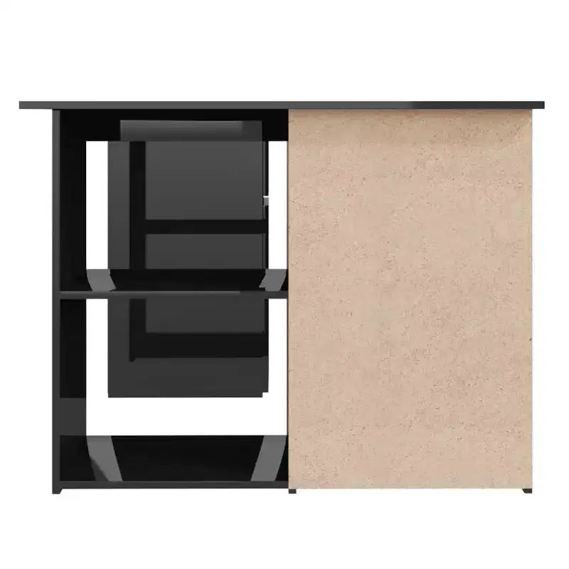 vidaXL Corner Desk Gray Engineered wood Compact Corner Desk