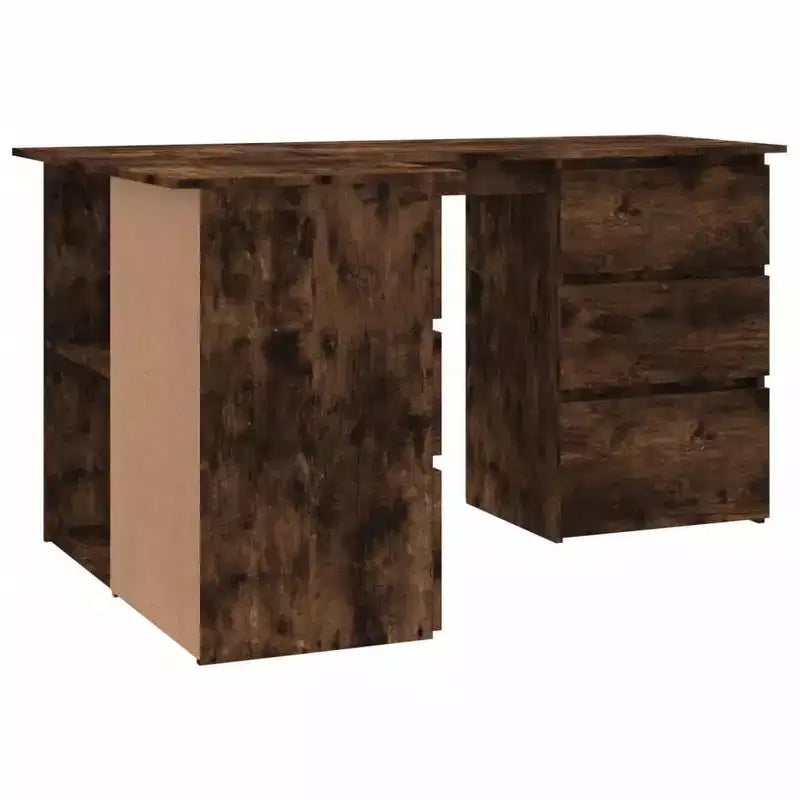 vidaXL Corner Desk Gray Engineered wood Compact Corner Desk
