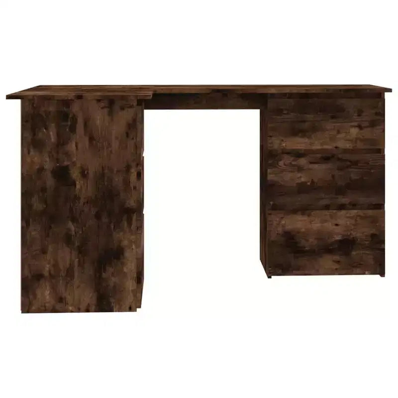 vidaXL Corner Desk Gray Engineered wood Compact Corner Desk