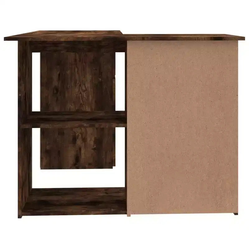 vidaXL Corner Desk Gray Engineered wood Compact Corner Desk