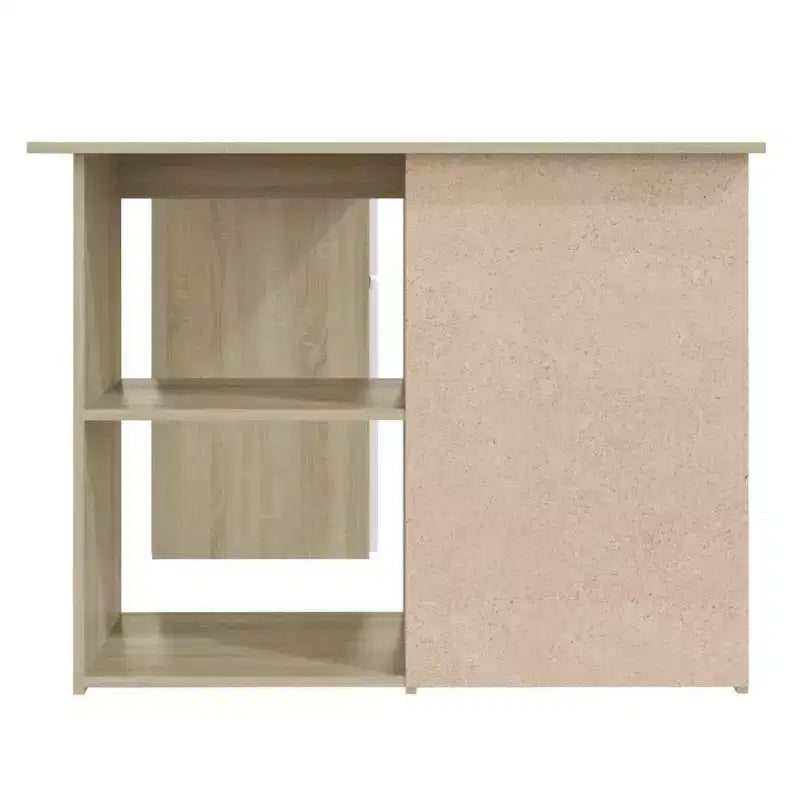 vidaXL Corner Desk Gray Engineered wood Compact Corner Desk