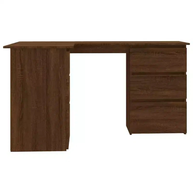 vidaXL Corner Desk Gray Engineered wood Compact Corner Desk